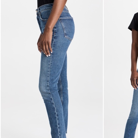 NWOT Agolde Nico High Rise Slim Fit Straight Ankle Jeans Midwash Size 25 - Picture 6 of 7